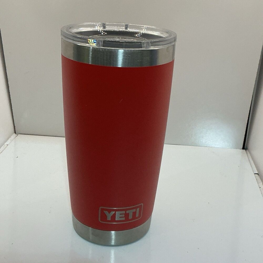 YETI Rambler Tumbler 20 oz Red Stainless Steel FRANKE Logo Insulated Cup